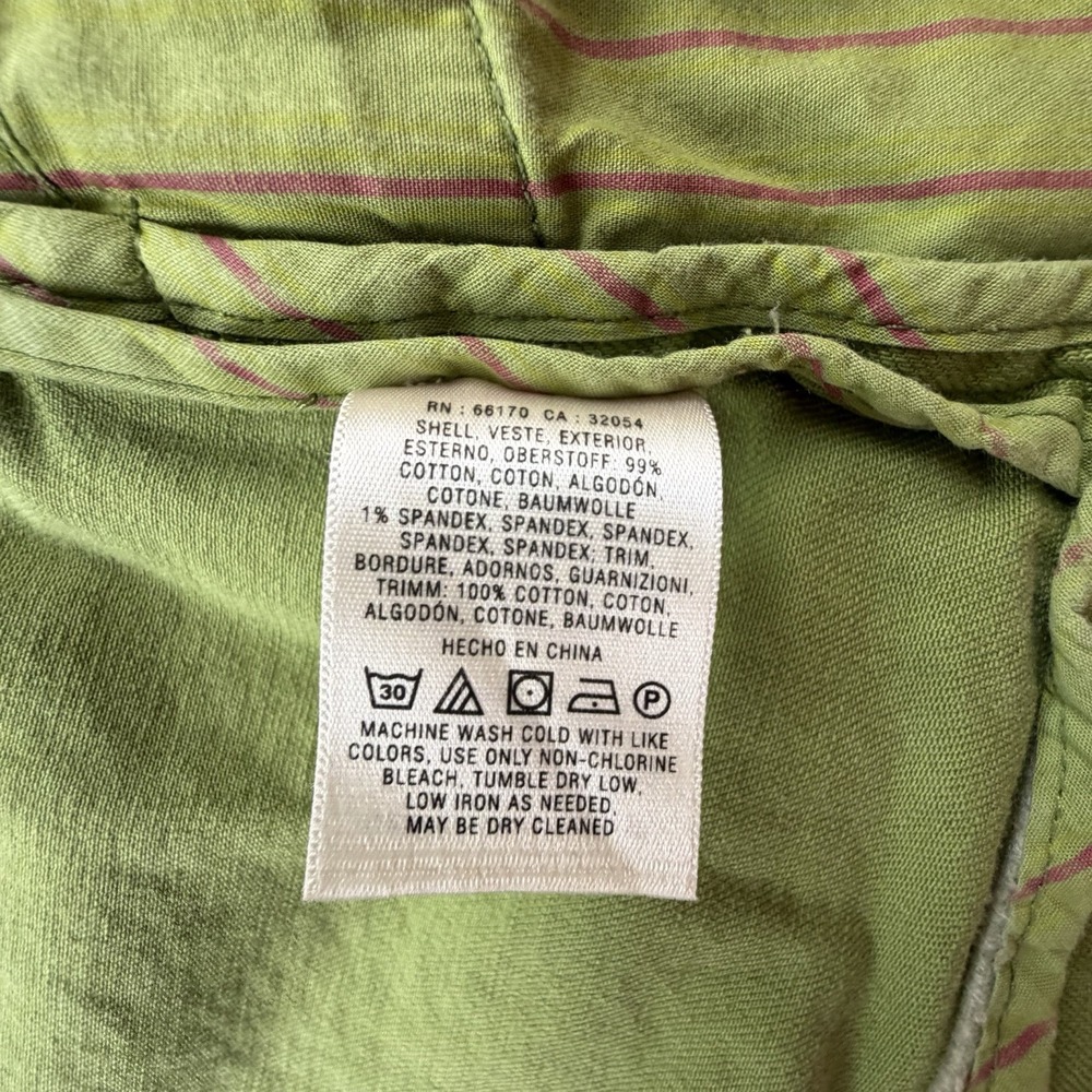 Cartonnier Anthropologie Green Blazer Jacket Womens 8 Cotton Stretch Casual - Picture 3 of 11